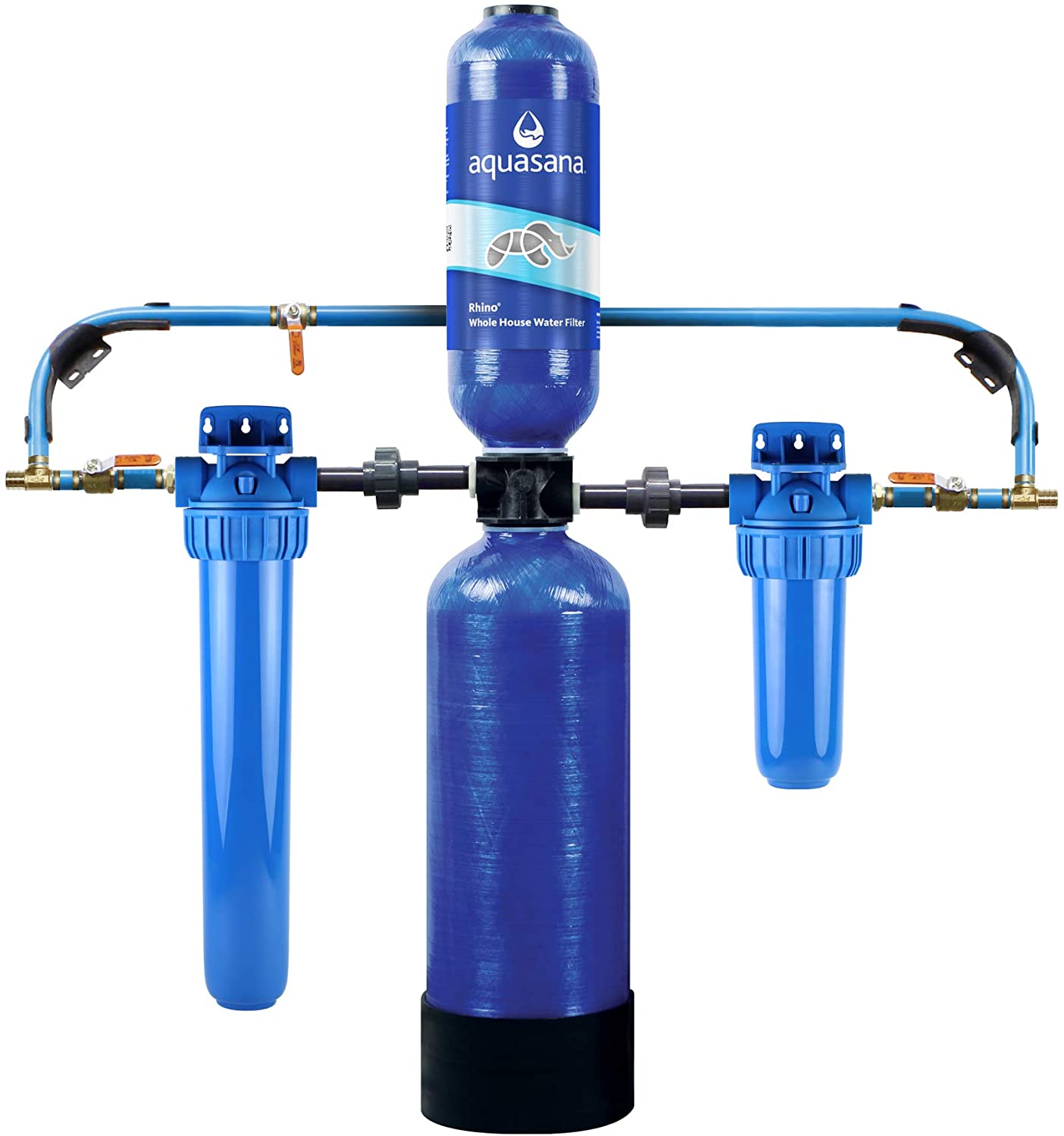 Aquasana Whole House Water Filter System - Carbon & KDF Home Water Filtration - Filters Sediment & 97% Of Chlorine - 1,000,000 Gl - EQ-1000