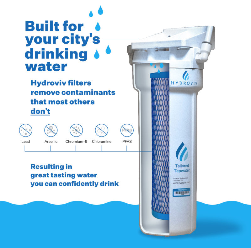 Hydroviv water filter systems remove contaminanta