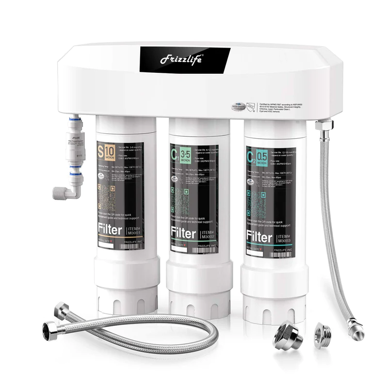 Frizzlife 3-Stage Under Sink Water Filter System